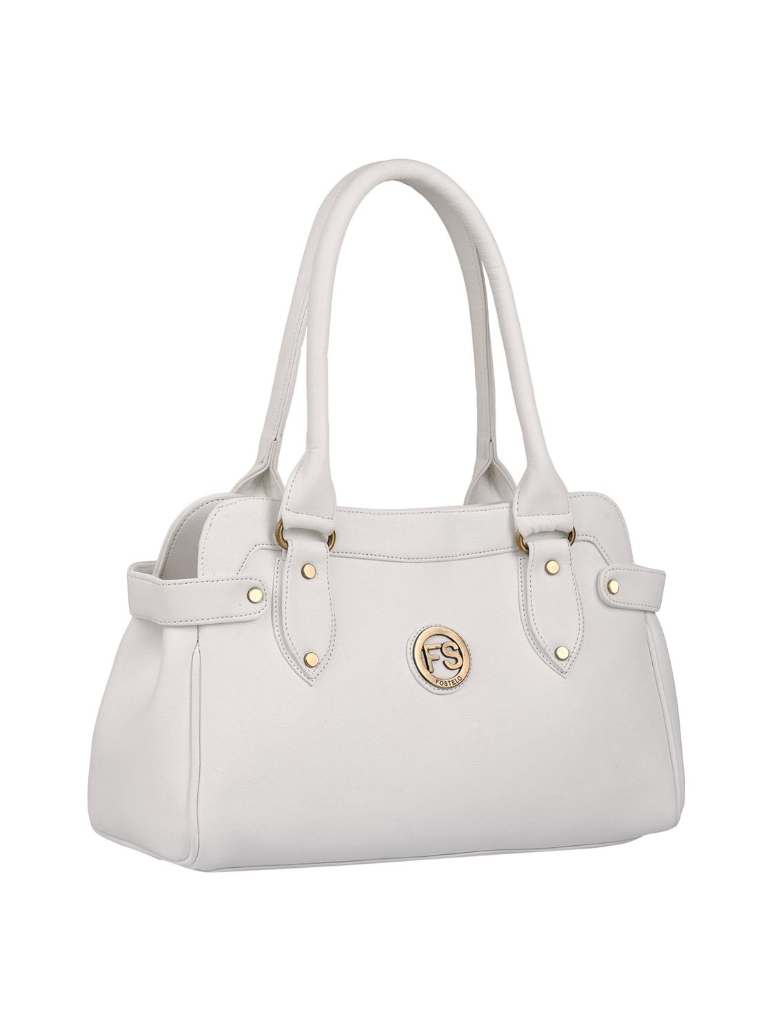 white leatherette (pu) handbag and wallet combo - 16052635 - Zoom Image - 4
