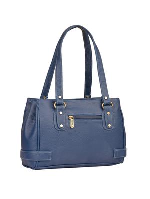 blue leatherette (pu) handbag and wallet combo - 16052648 - Standard Image - 2