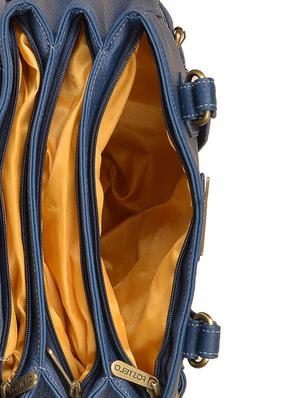 blue leatherette (pu) handbag and wallet combo - 16052648 - Standard Image - 3