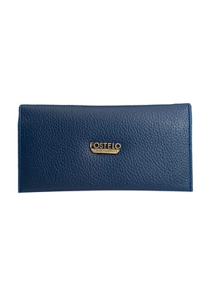 blue leatherette (pu) handbag and wallet combo - 16052648 - Standard Image - 5