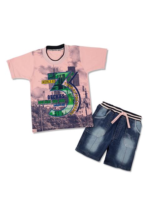 pink cotton shorts set - 16052959 - Standard Image - 1