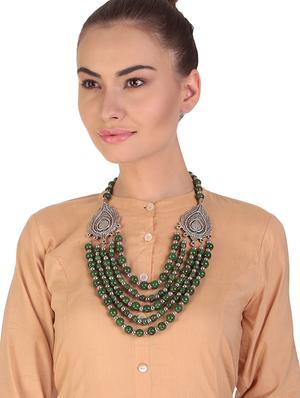green metal other necklace - 16053489 - Standard Image - 2