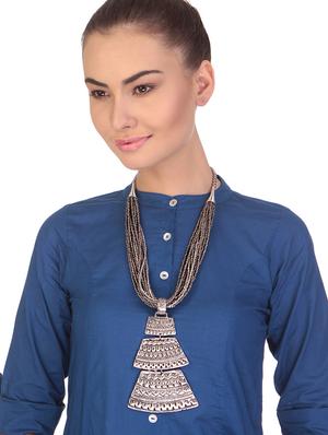 silver metal other necklace - 16053490 - Standard Image - 3