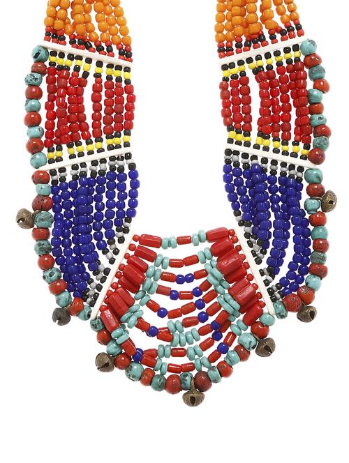 multi colored metal other necklace - 16053549 - Standard Image - 1