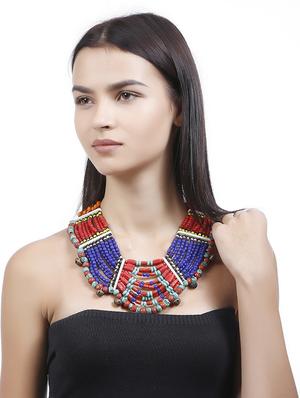 multi colored metal other necklace - 16053549 - Standard Image - 5