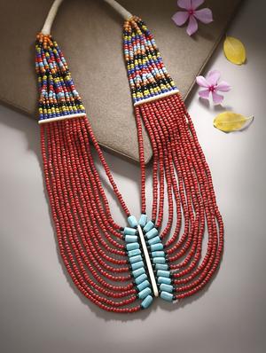 multi colored metal necklace - 16053552 -  Standard Image - 1