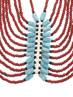 multi colored metal other necklace - 16053552 - Standard Image - 3
