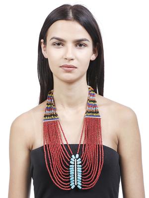 multi colored metal other necklace - 16053552 - Standard Image - 5