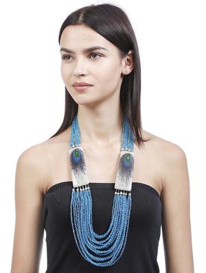 blue metal other necklace - 16053555 - Standard Image - 4