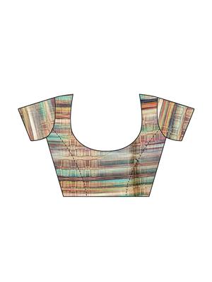 digital graphic printed saree with blouse - 16053605 - Standard Image - 3