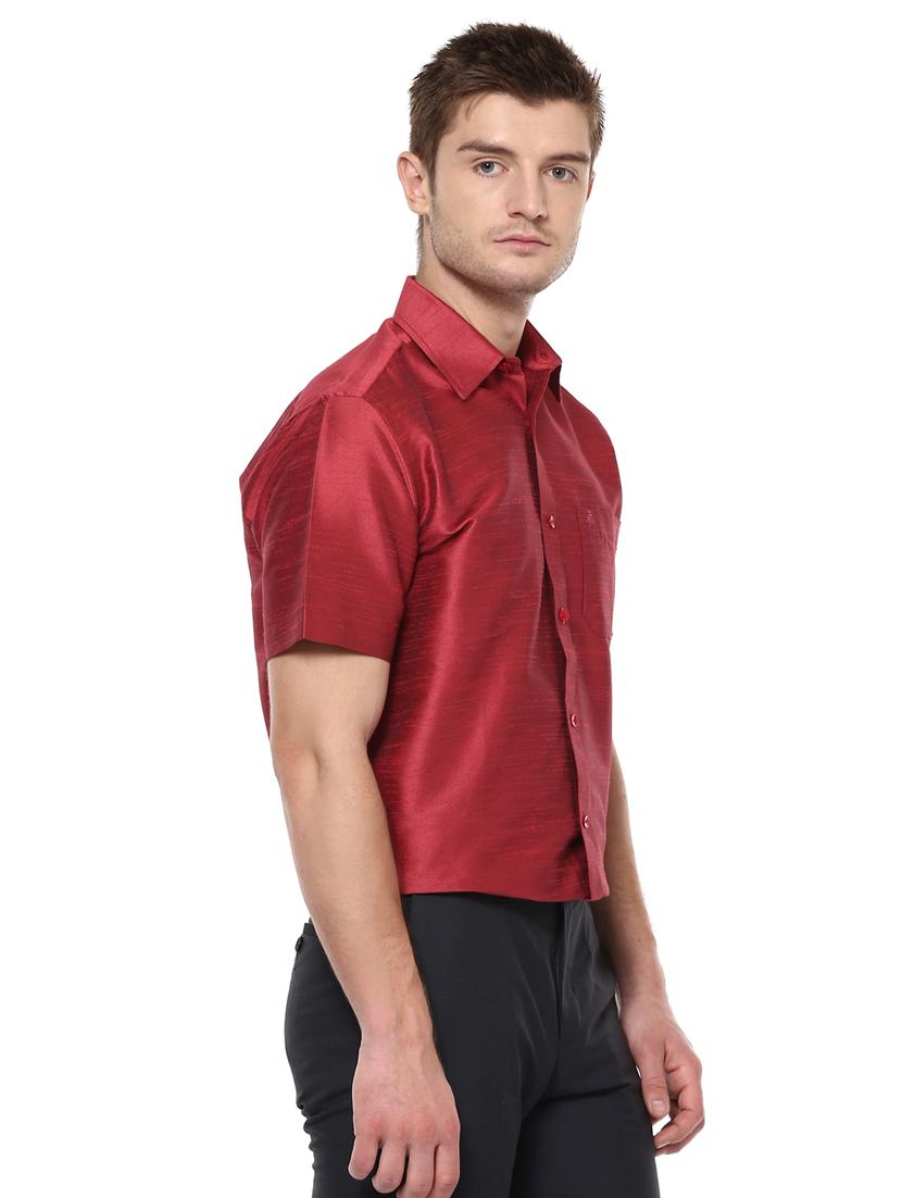 red polyester casual shirt - 16054515 - Zoom Image - 2