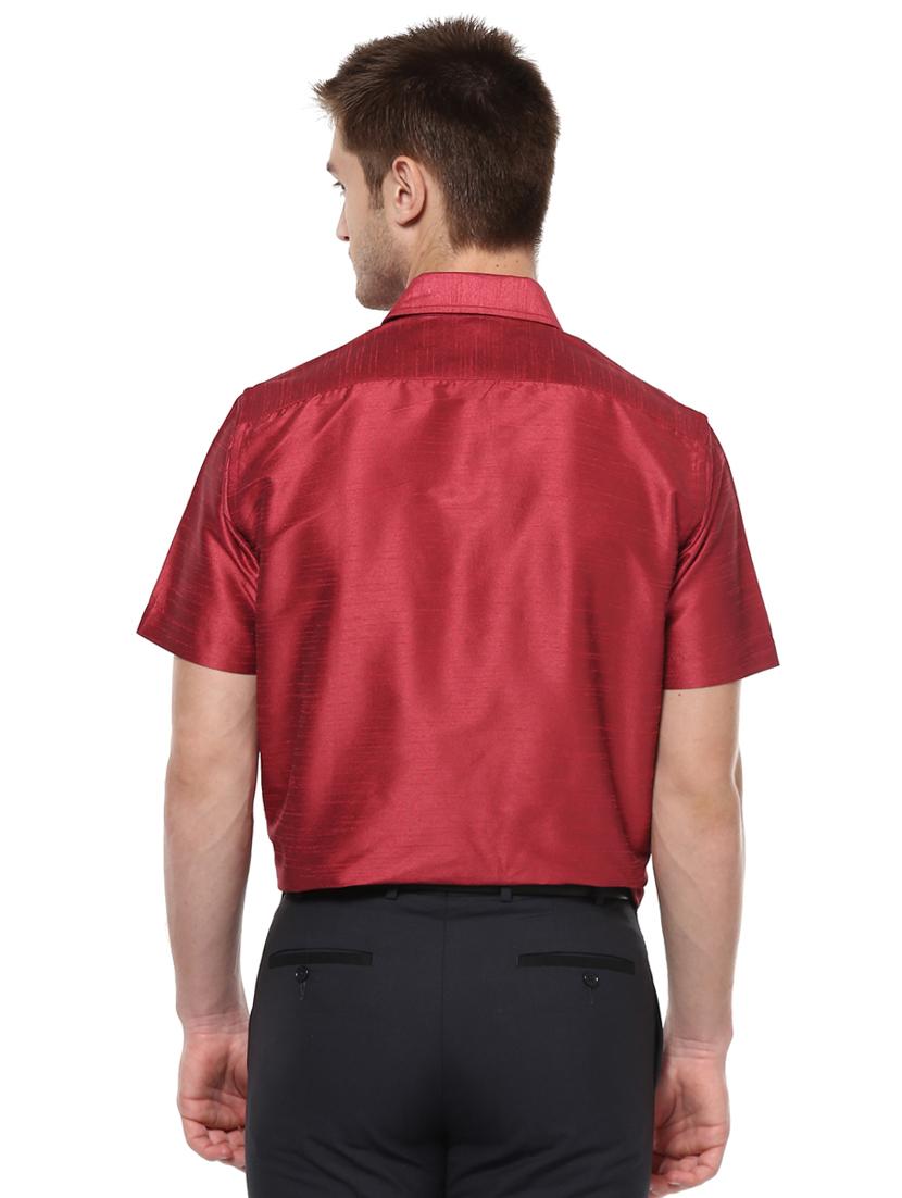 red polyester casual shirt - 16054515 - Zoom Image - 3