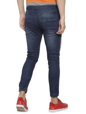 blue washed side taped denim joggers - 16054691 - Standard Image - 2
