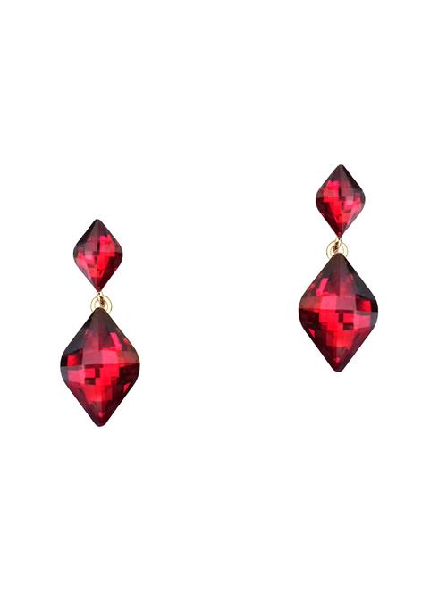 red metal studs earring - 16055046 - Standard Image - 1