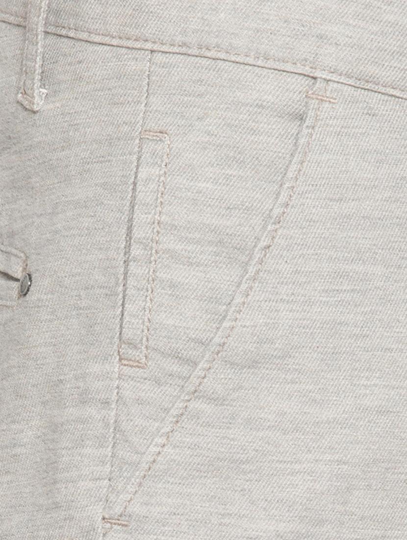 grey cotton flat front casual trousers - 16055386 - Zoom Image - 5