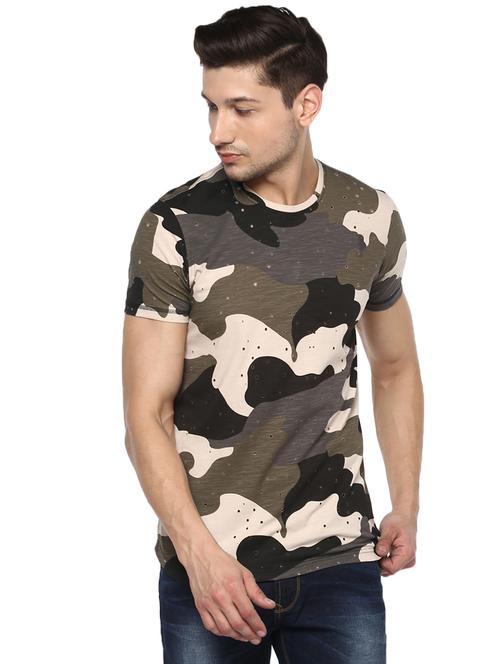 multi colored camouflage all over print t-shirt - 16055632 - Very Small Image - 1