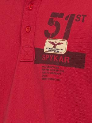 red typographic polo t-shirt - 16055790 - Standard Image - 5
