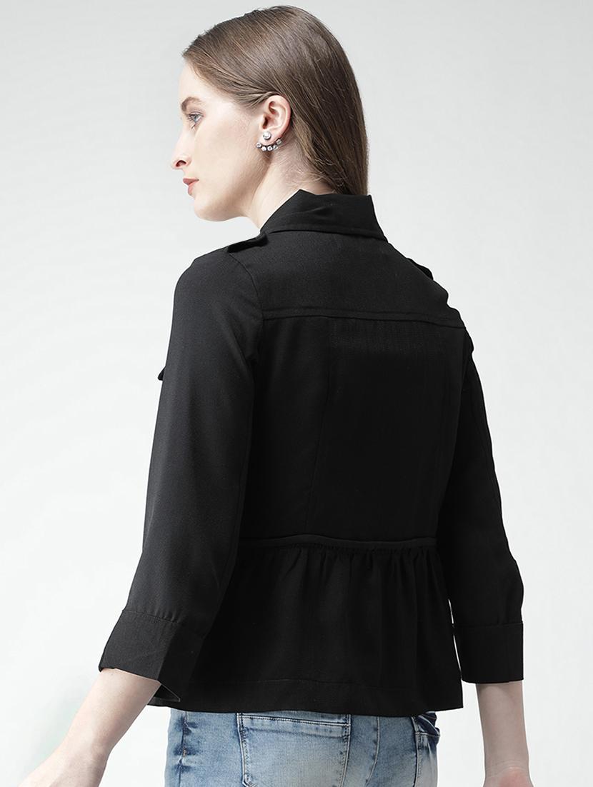 ruffled hem pocket patch shirt - 16058374 - Zoom Image - 3