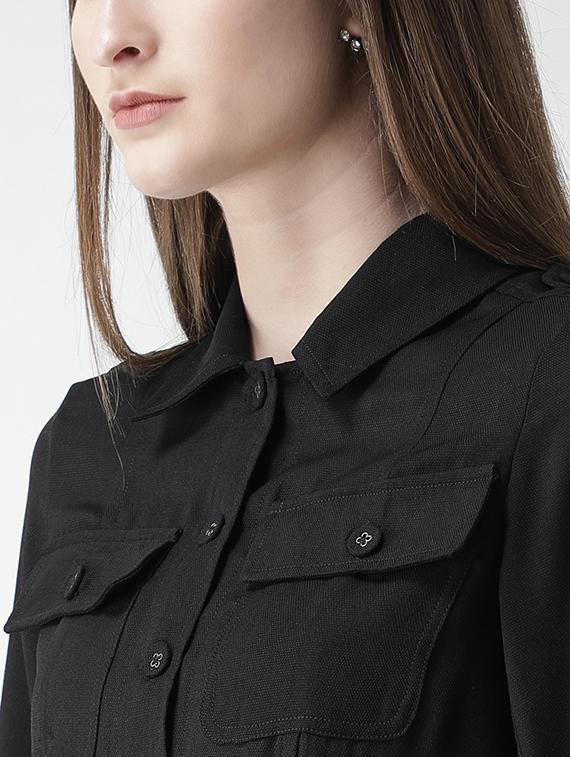 ruffled hem pocket patch shirt - 16058374 - Zoom Image - 5