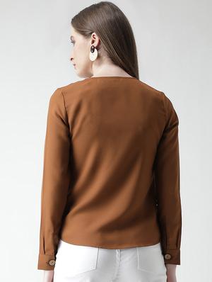 curved hem button up top - 16058380 - Standard Image - 3