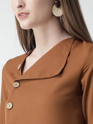 curved hem button up top - 16058380 - Standard Image - 5