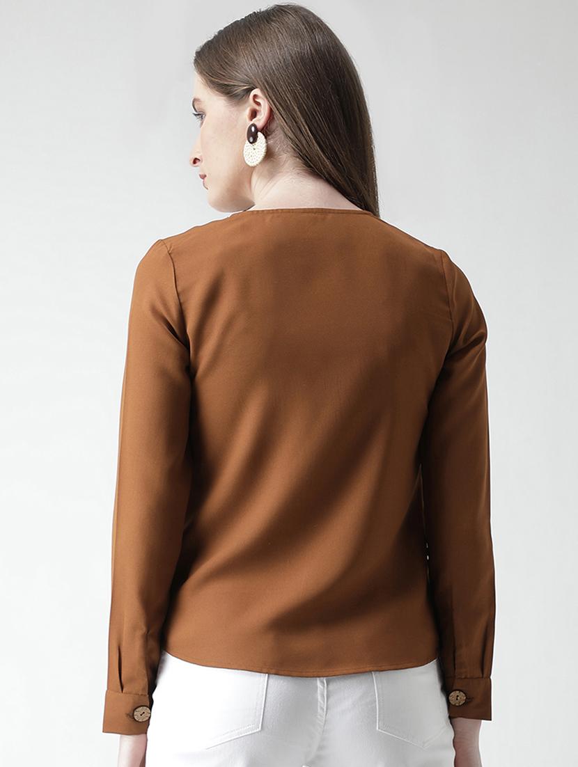 curved hem button up top - 16058380 - Zoom Image - 3