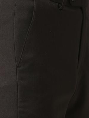 black polyester blend flat front formal trouser - 16058713 - Standard Image - 4