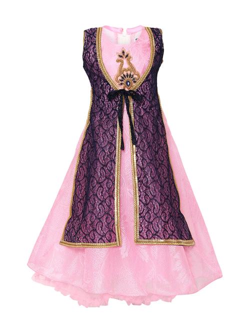 pink nylon party gown - 16058765 - Standard Image - 1