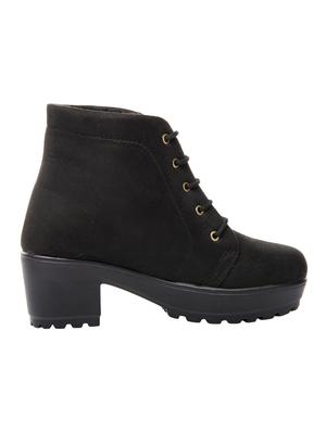 black ankle lace up boots - 16059131 - Standard Image - 2