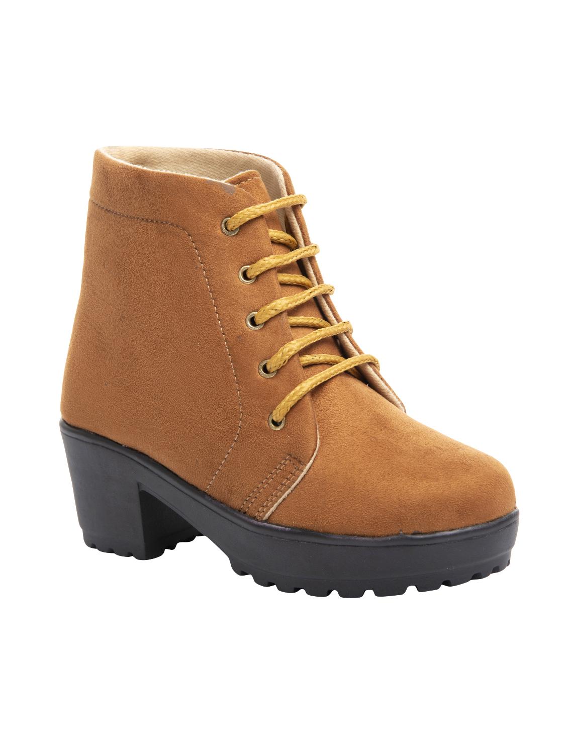 brown ankle lace up boots - 16059132 - Zoom Image - 1