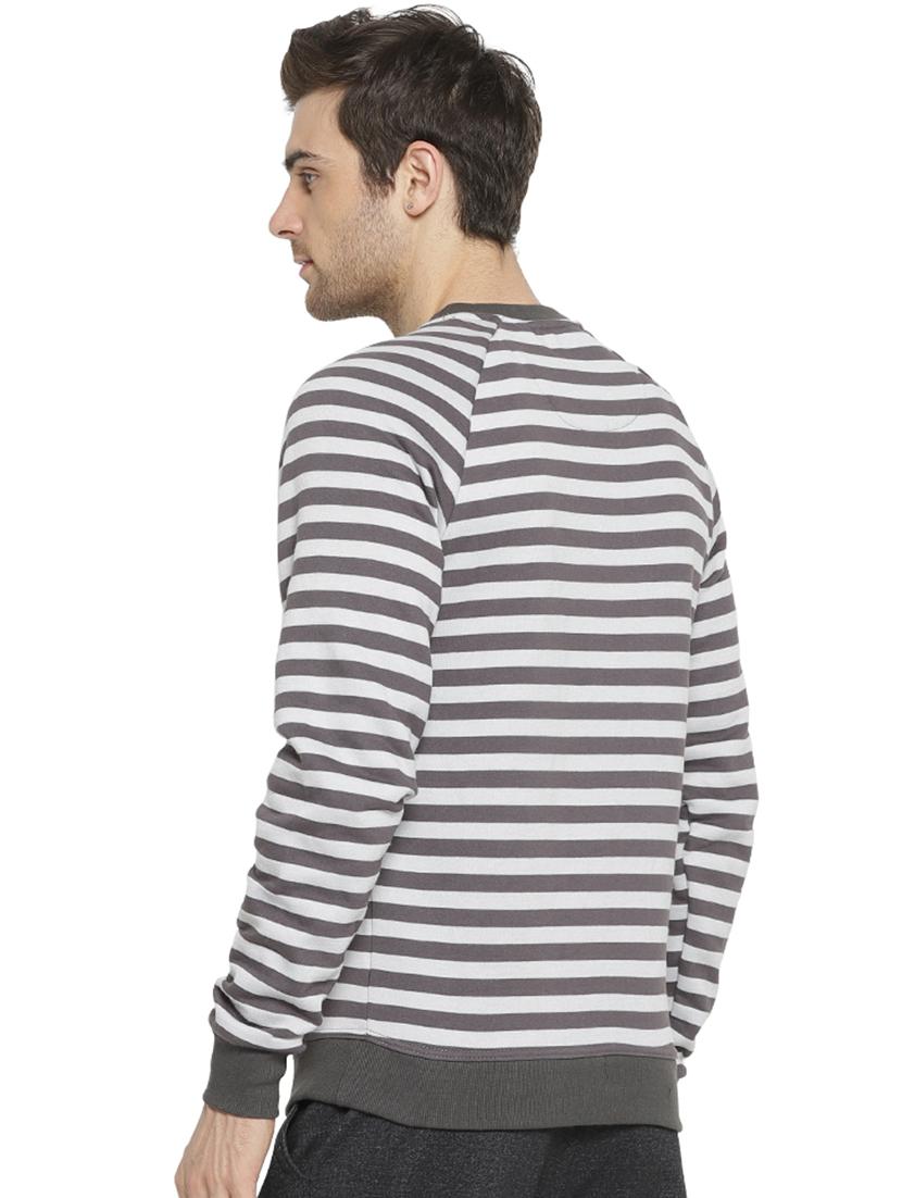 grey striped raglan sweatshirt - 16059150 - Zoom Image - 3