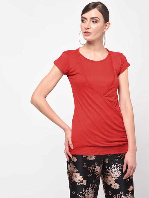 front overlap layered top - 16059497 - Standard Image - 1