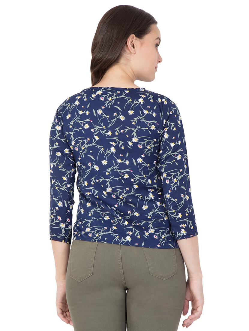 boat neck floral top - 16059935 - Zoom Image - 3