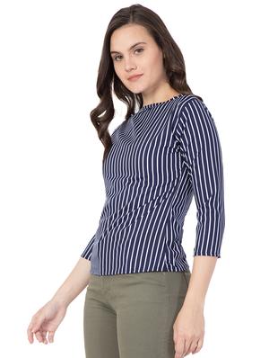boat neck striped top - 16059939 - Standard Image - 2