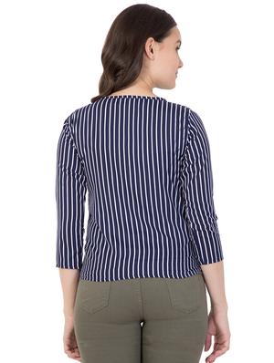 boat neck striped top - 16059939 - Standard Image - 3