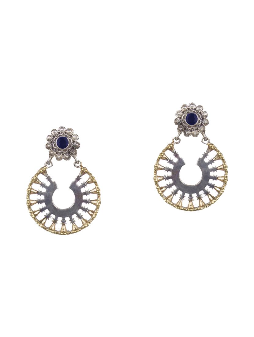 blue brass drop earring - 16059991 - Zoom Image - 1