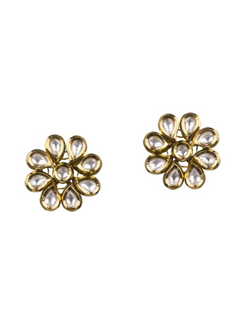 gold brass studs earring - 16060033 -  Standard Image - 0