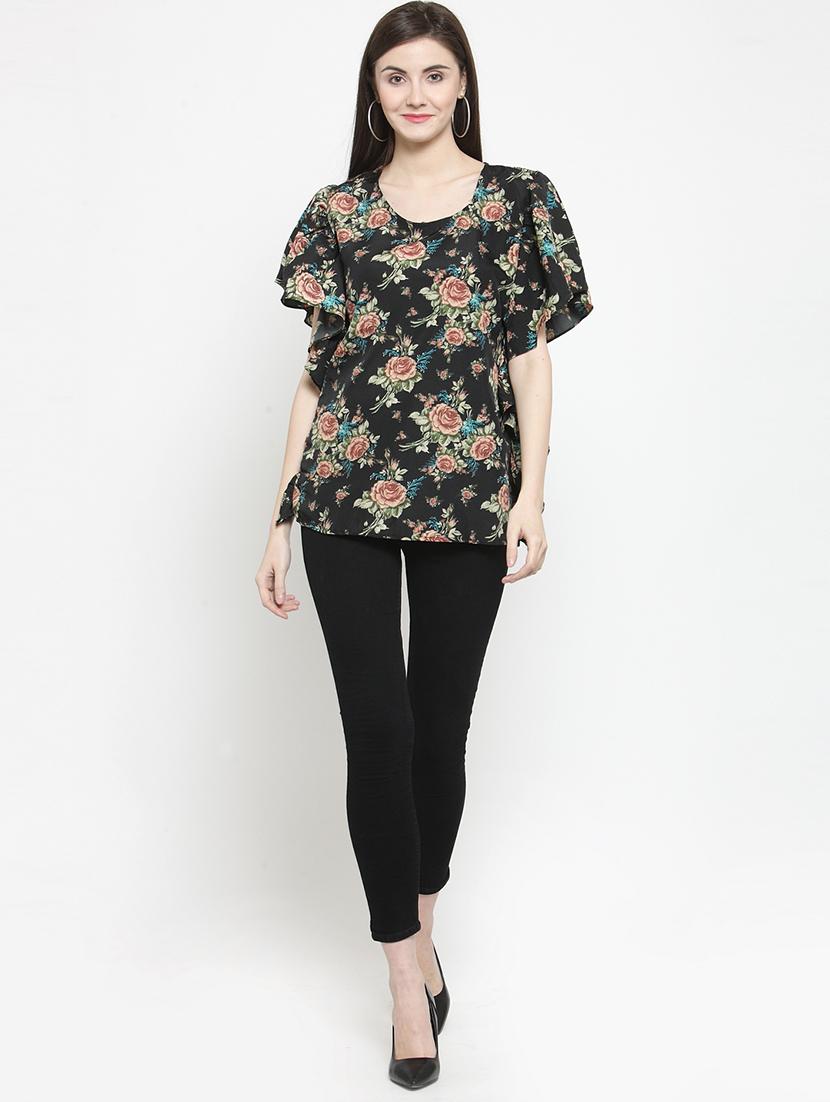ruffle detail floral top - 16061578 - Zoom Image - 4