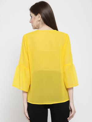 bell sleeved sheer top - 16061590 - Standard Image - 3