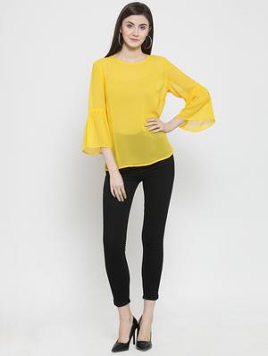 bell sleeved sheer top - 16061590 - Standard Image - 4