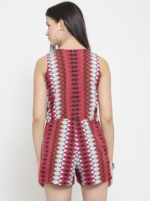 aztec drawstring romper - 16062475 - Standard Image - 3