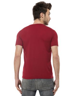 maroon solid tshirt - 16062601 - Standard Image - 2
