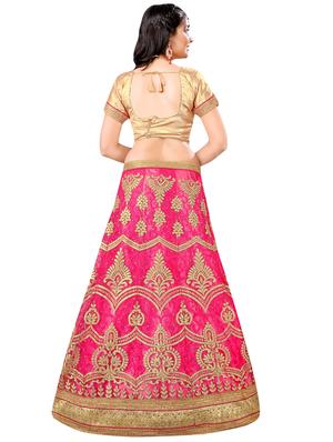 embroidered a-line lehenga - 16063340 - Standard Image - 2