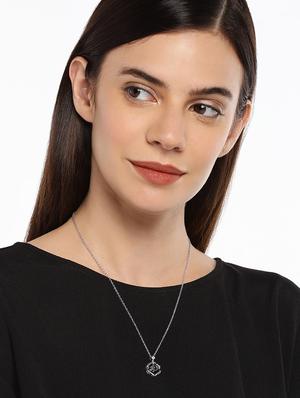 silver metal statement necklace - 16063624 - Standard Image - 3