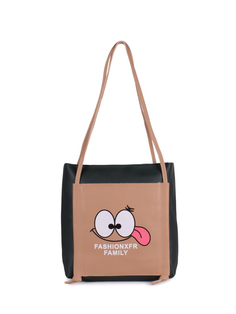 beige leatherette (pu) regular handbag - 16063833 - Zoom Image - 1