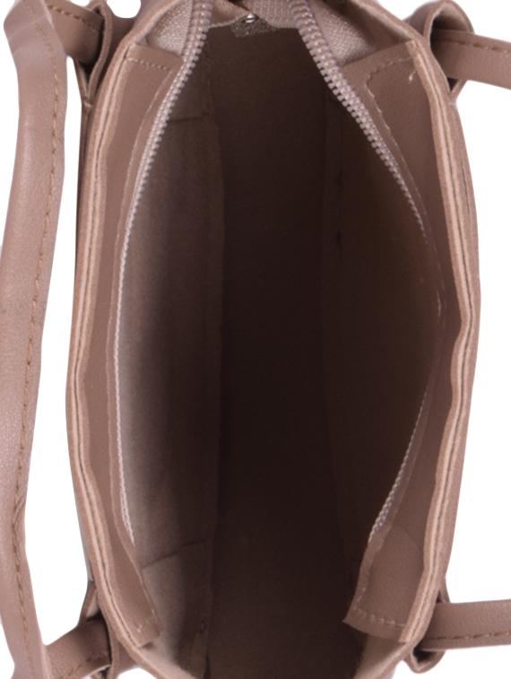 brown leatherette (pu) regular sling bag - 16063895 - Zoom Image - 3