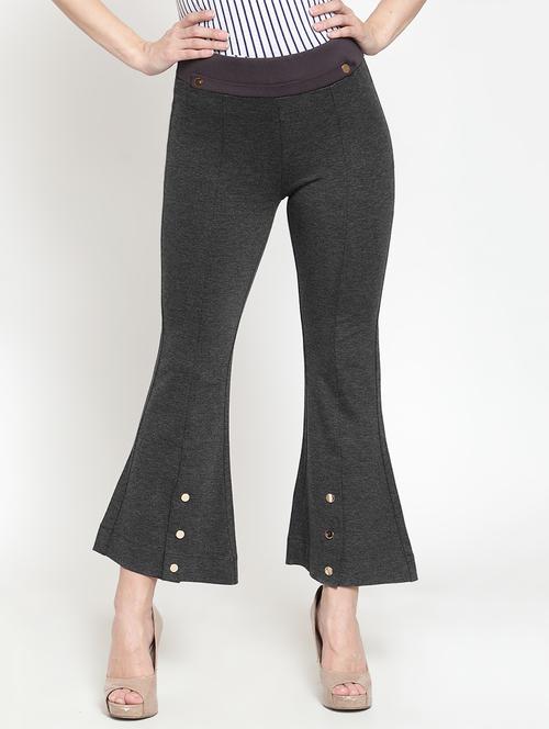 metallic buttoned bootcut trouser - 16064637 - Standard Image - 1