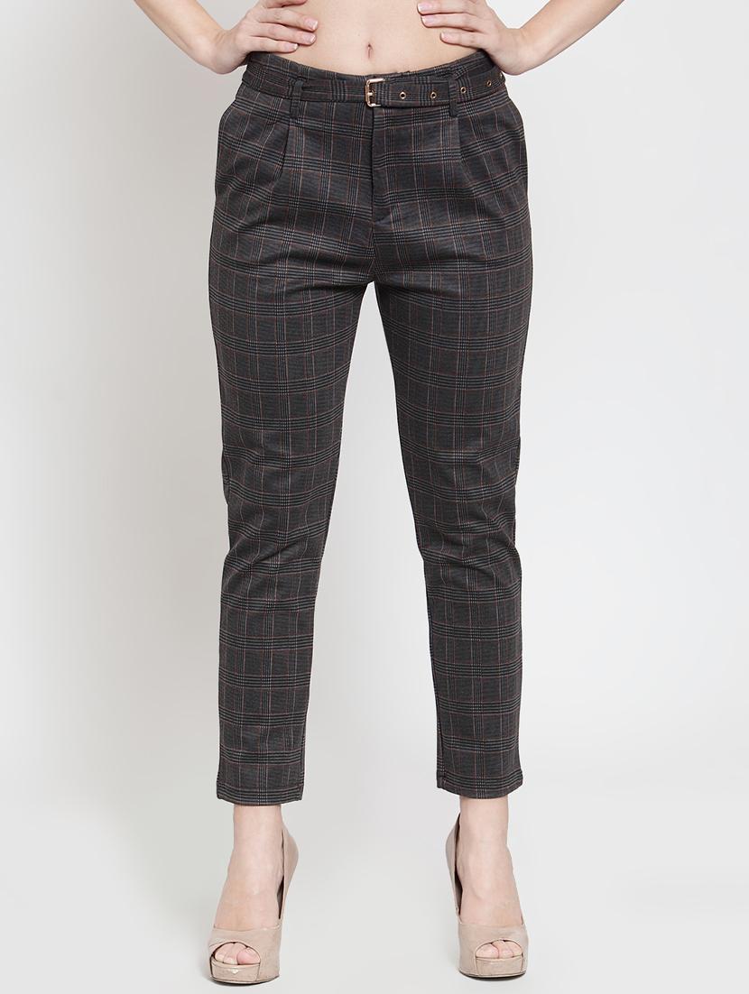 pleated checkered trouser - 16064638 - Zoom Image - 1