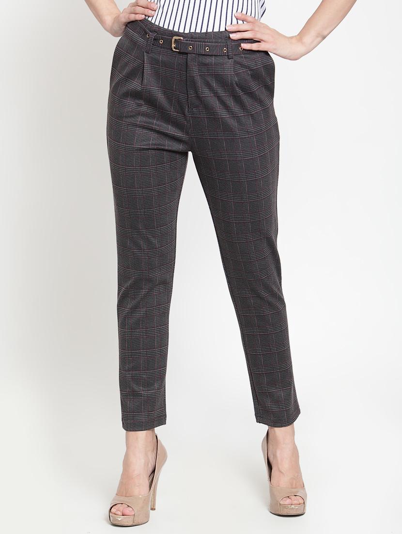 pleated checkered trouser - 16064639 - Zoom Image - 1
