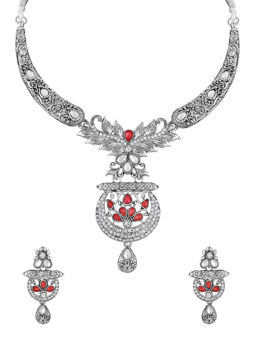 silver zinc choker necklace - 16064736 - Zoom Image - 1
